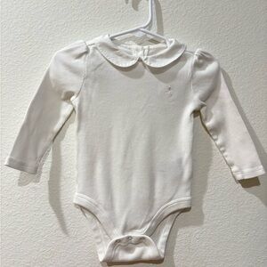 Baby Gap First Favorites White Peter Pan Collar Ribbed Bodysuit - 6-12M